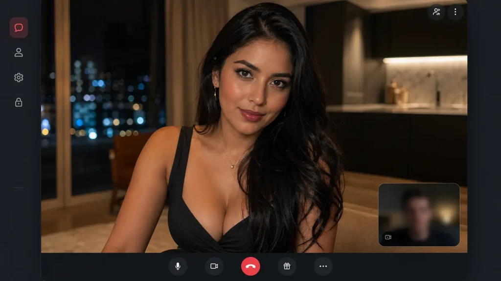 OmeTV alternative video chat interface with a real verified woman
